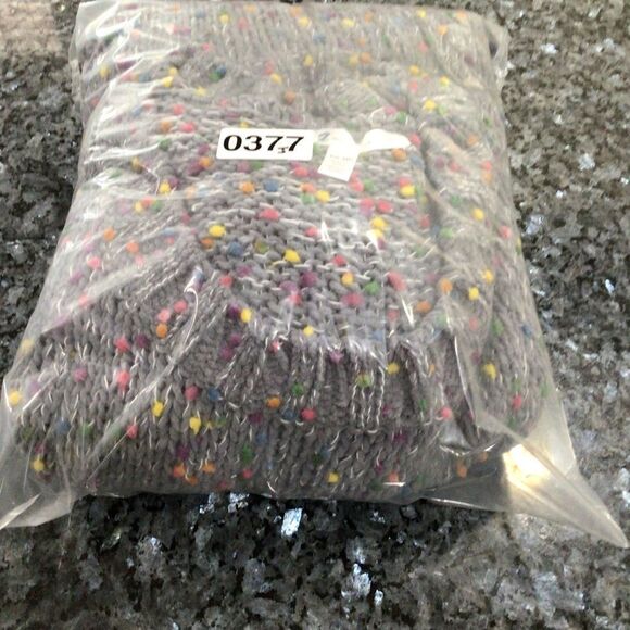 Women’s Seven7 Gray Confetti Crew Neck Plus Size XX Sweater with Ruffle Detail - Picture 8 of 8